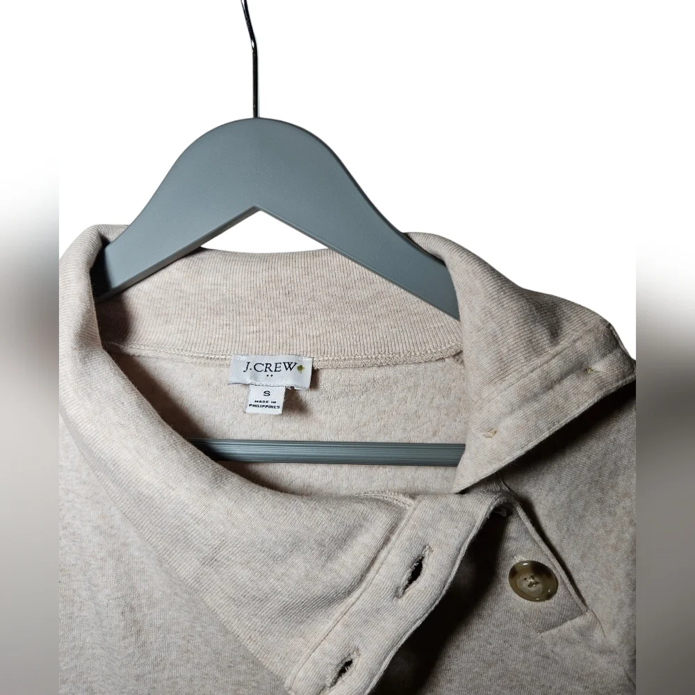 J. Crew Cowl‎ Button Neck Sweatshirt